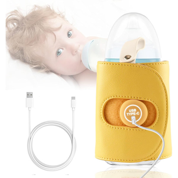 Bærbar Babyflaske Varmer Taske, USB Genopladelig Baby Mælk Varmer Flaske Opvarmning Keeper