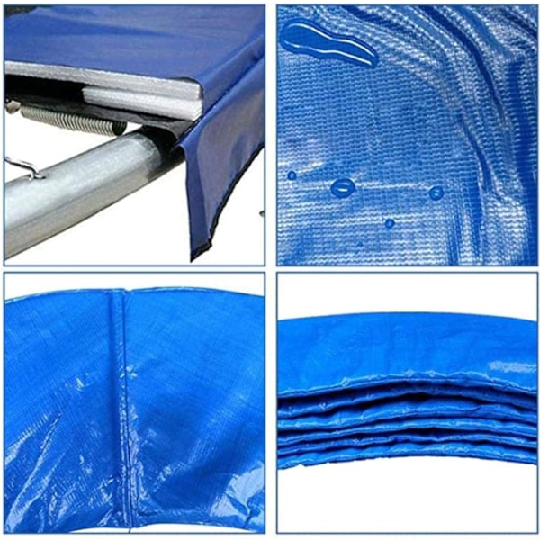 Trampolin fjäderöverdrag, UV-beständigt och rivbeständigt skyddande överdrag, 25 cm brett ersättningsfjäderöverdrag 366cm