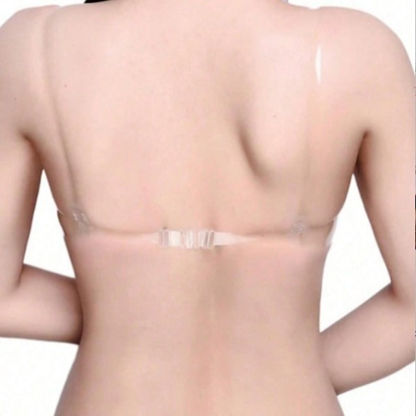Sexede kvinder 3/4 kop transparent klar push up bh ultra-tynde stropper usynlige bh'er undertøj 32