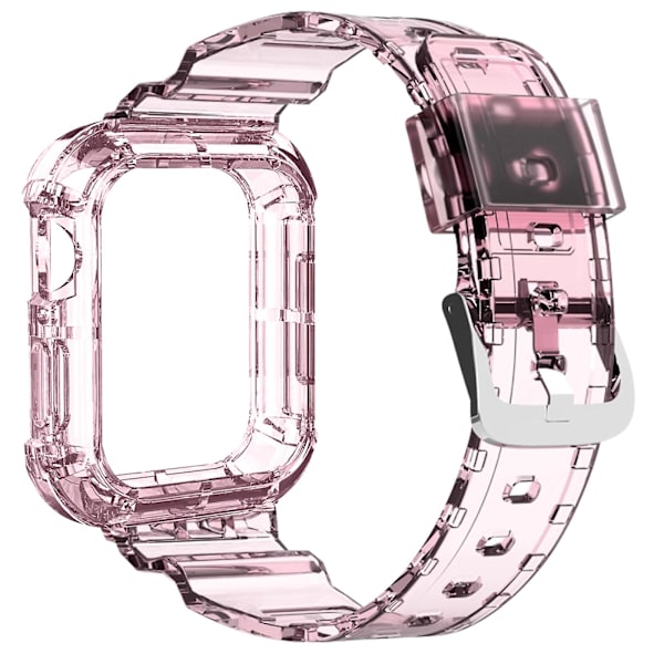 Kompatibel med Apple Watch 44/45mm Rembeskyttelse Silikon Justerbar Transparent Rosa
