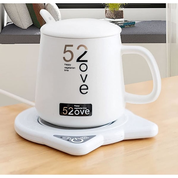 USB-kaffemuggsvärmare, elektrisk muggvärmare för skrivbord, te mjölk ljus, dryckesvärmare för kontor hemmabruk, 55 grader