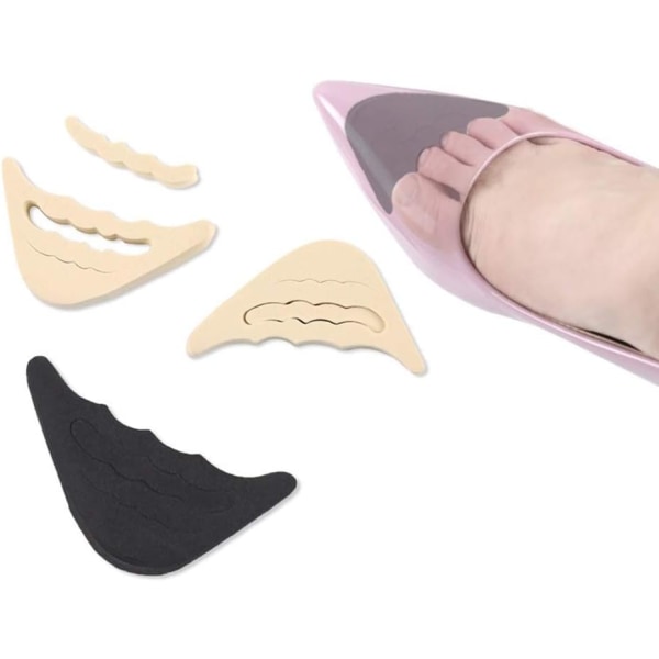 2 par mjuka svamp skofyllare tåinsatser justerbara tåplugg tåstöd dynor för män & kvinnor, pumps, flats, sneakers