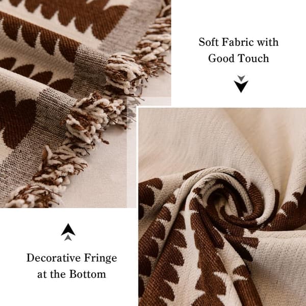 Sofföverdrag Mjukt Slitstarkt Vändbart Chenille Sofföverdrag Sofföverdrag Modernt Rutigt Universellt Möbelöverdrag för 2-sits Soffa, Kaffe, 180*340cm 180*340cm Coffee