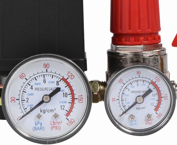 Luftkompressor trykkbryter trykkventilbryter luftkompressor med regulatorer måler (plast trykkmåler)