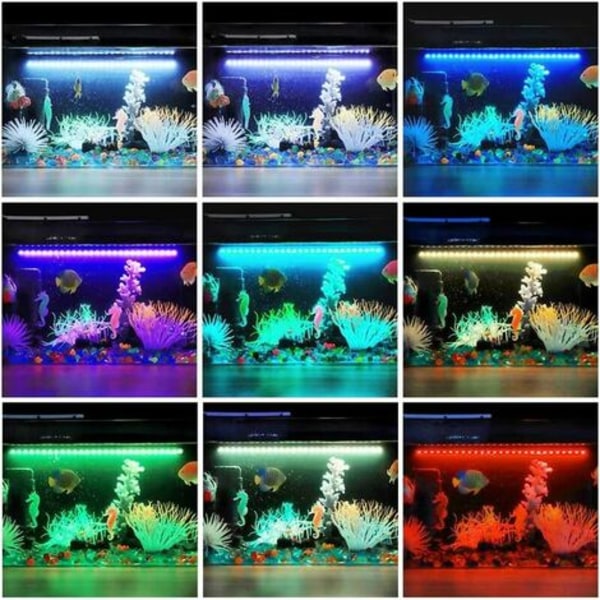 LED vattentät bubbelljus för akvarium (39 cm fjärrkontroll bubbla ljus)
