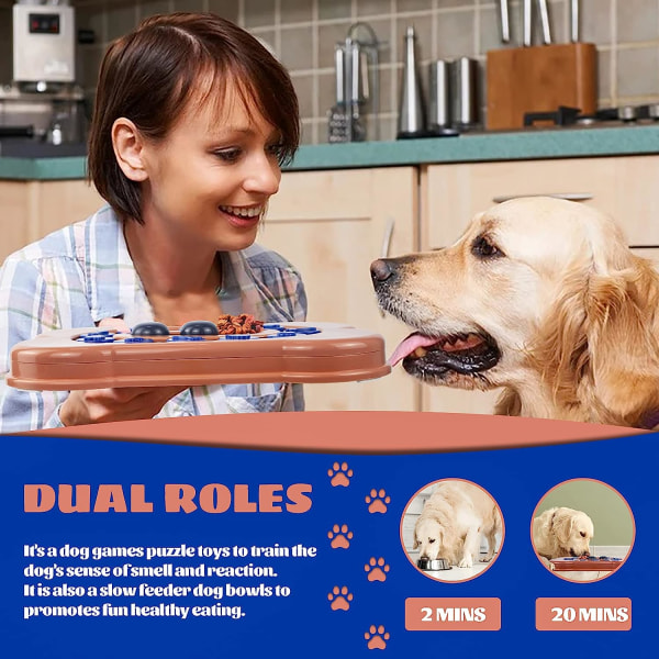 Hundpedagogisk leksak för smarta stora hundar Långsam matning, mental stimulans som present till små, medelstora och stora hundar
