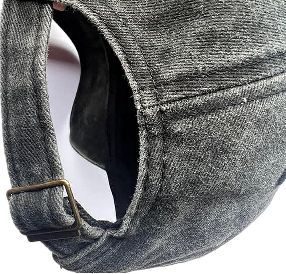 Denim Rainbow Cap – Denim-effekt Hat - Vis støtte og mangfoldighed, Sort Black