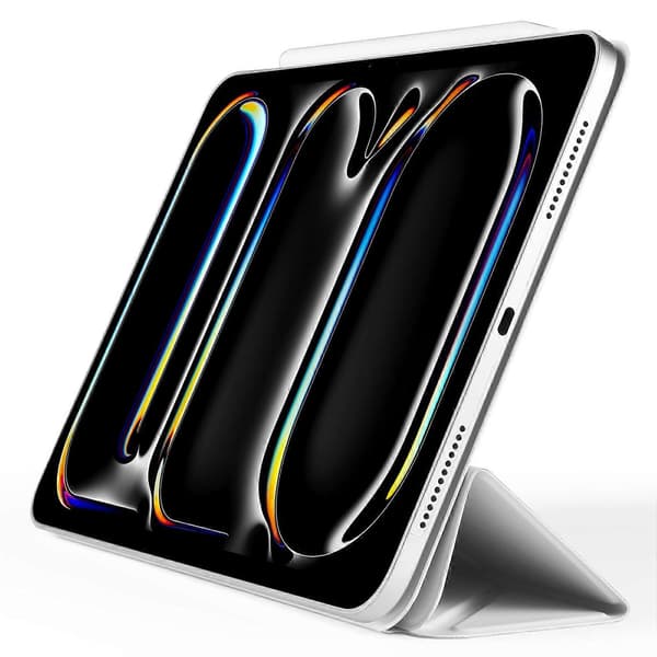 Etui til iPad Pro 13 (2024) PC+PU Læder Origami Stand Magnetisk Tablet Cover - Grå