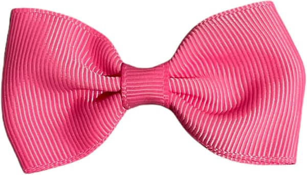Lyserøde Gum Grosgrain Hårsløjfer til Piger, Skoleklemmer, 10-pak, 2,7 tommer Pink