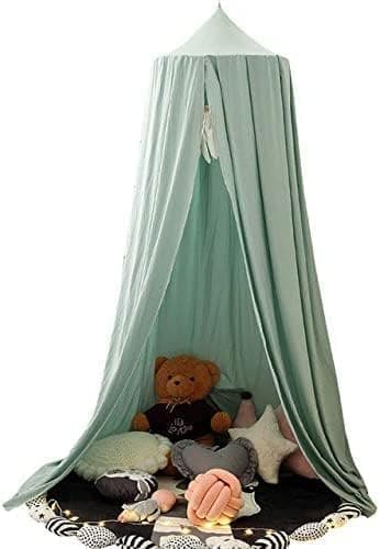 Babysänghimmel - Chiffon Babysänghimmel, Lektält, Barnrum - Höjd 250cm - (Grön)