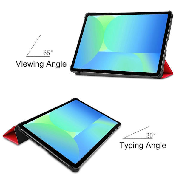 Fodral för Samsung Galaxy Tab S10 FE/S9 FE Anti-Drop Läderställ Tabletskydd