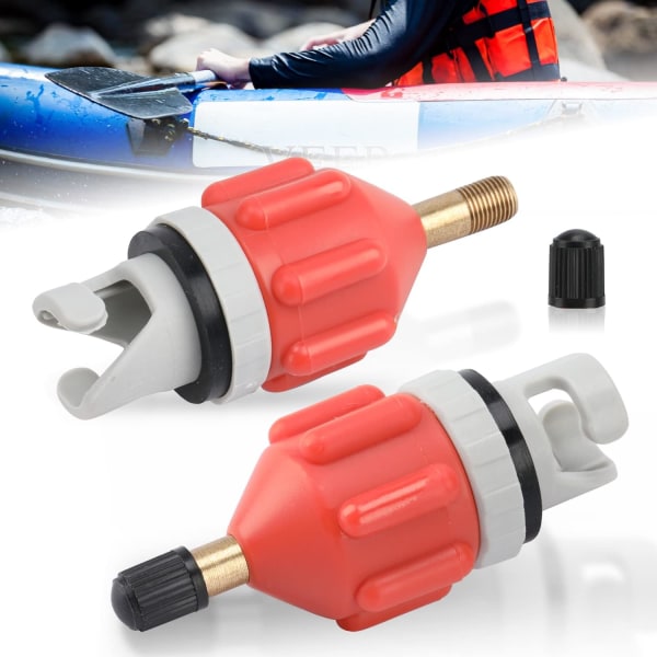 2 stk. SUP pumpe adapter, luftventil konverter adapter til hurtig oppumpning af kanoer, paddle boards, stand up paddles, kajakker