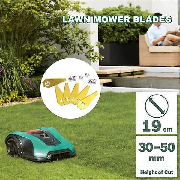 9 stk. gressklipperblader kompatible for Bosch Indego elektrisk gressklipper, rustfrie stålkniver