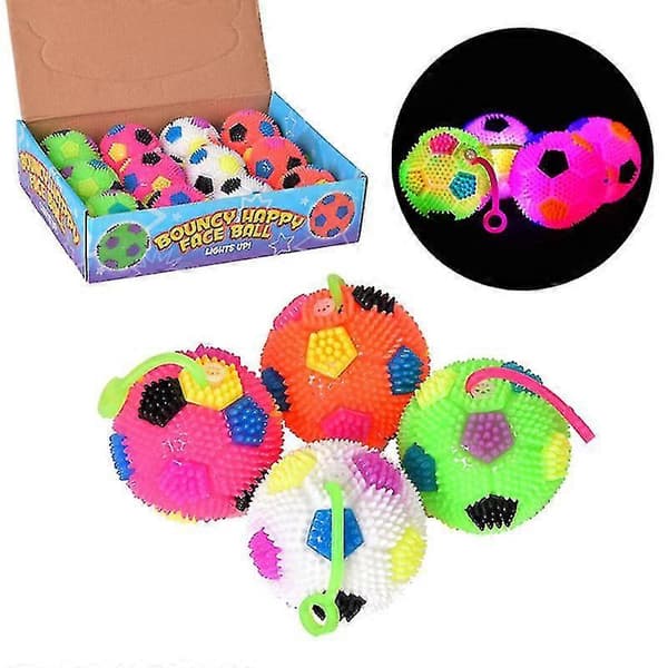 1 st Lysande Självlysande Massageboll 6cm Studsande Ljud Gåva För