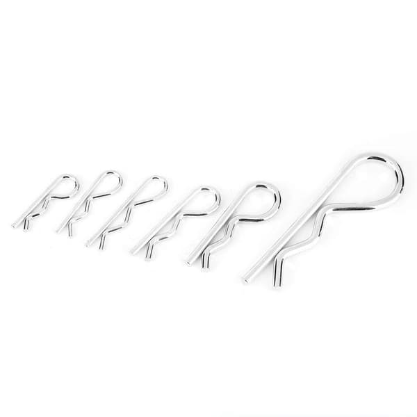 110 stk. R-formede cotterpins, rustfrit stålclips, galvaniserede fjedersplinter