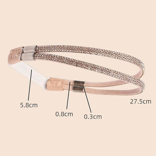 Skosnore, kvinders høje hæle, elastiske stropper, hælstropper loose pink diamond
