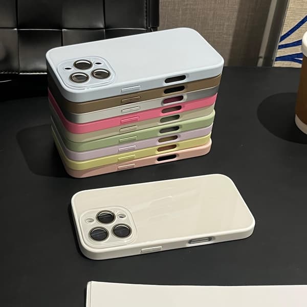 for iPhone 18 Pro Max Luksuriøst Enkelt Herdet Glassdeksel - Hvit White iPhone18 Promax