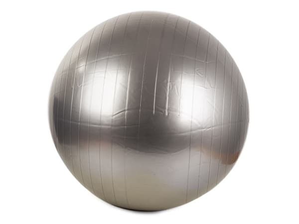 Træningsbold / Pilatesbold med pumpe - 65 cm silver