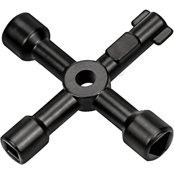Multifunktionsnøgle, 4 i 1 nøgle, til radiatorer, el-målerbokse, 72 mm