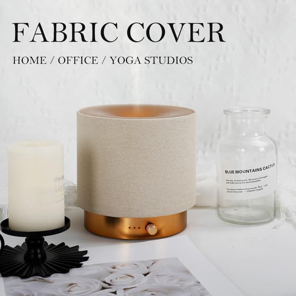 Elegant stofaroma diffuser - Stille æterisk oliediffuser med blødt natlys, perfekt til hjemmet, kontoret og yogarummet