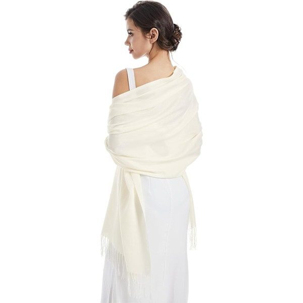 Naisten huivi naisten pashmina huivit kääreet morsiamet morsiusneidot hääiltapuvut yksivärinen, beige