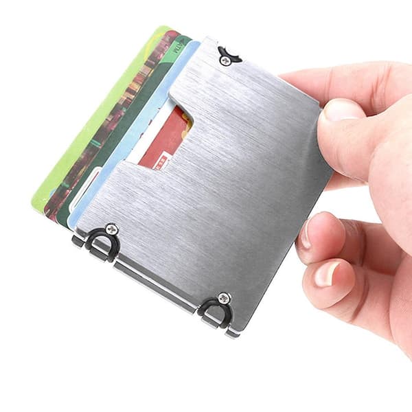 Kortholder 6 Kort - RFID - Pung Pop-Up i Aluminium