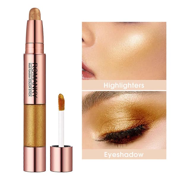 ROMANKY Multifunktionell Highlighter Ögonskuggstift Set Flytande Ögonskuggstift Ansiktskonturering 6,5g+1,8ml