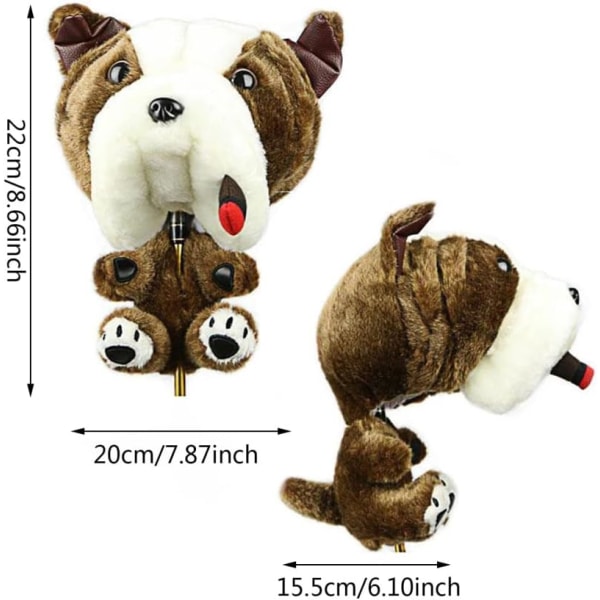 Brown Dog Plysch Headcovers Outdoor Golf Training Kit Labrador Retriever Headcovers