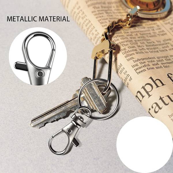 60 stk nøkkelring nøkkelring ring, metall nøkkelring klips swivel hummerholder nøkkelring hummerklips for hengende håndverk smykker