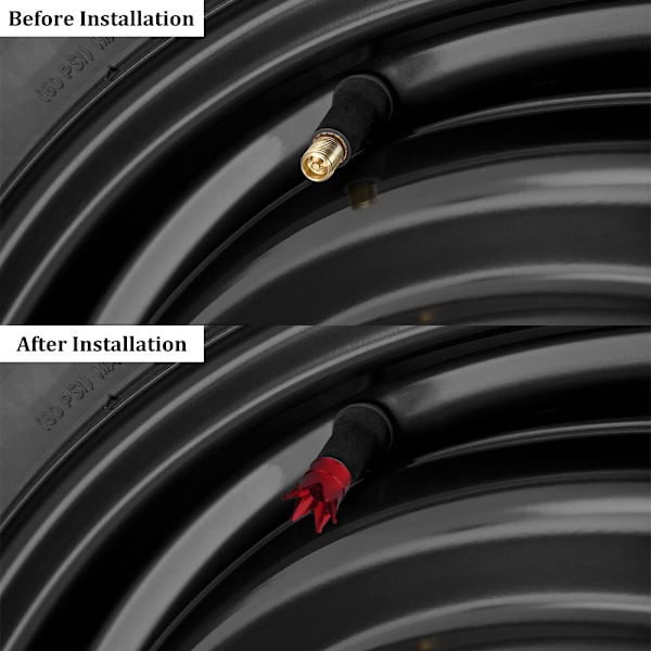 4 st däckventilskaftlock Crown Universal Car Tire Valve Caps Aluminiumlegering Dammtät bilhjulskåpa för bilar cyklar lastbilar motorcyklar (röd)