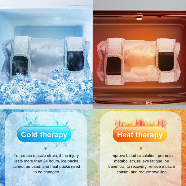 Ice Pack för smärtlindring i knä, kall och varm terapiinpackning, återanvändbar gelkudde för smärtlindring