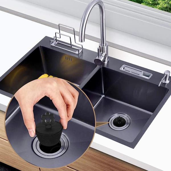 2-pakning Universal Badekarplugg, Silikon Badekarpropp, Badekaravløpspropp