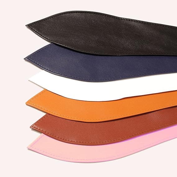 Dame bælte i imiteret læder/denim, bredt Obi-bælte til kjole L, pink Pink L