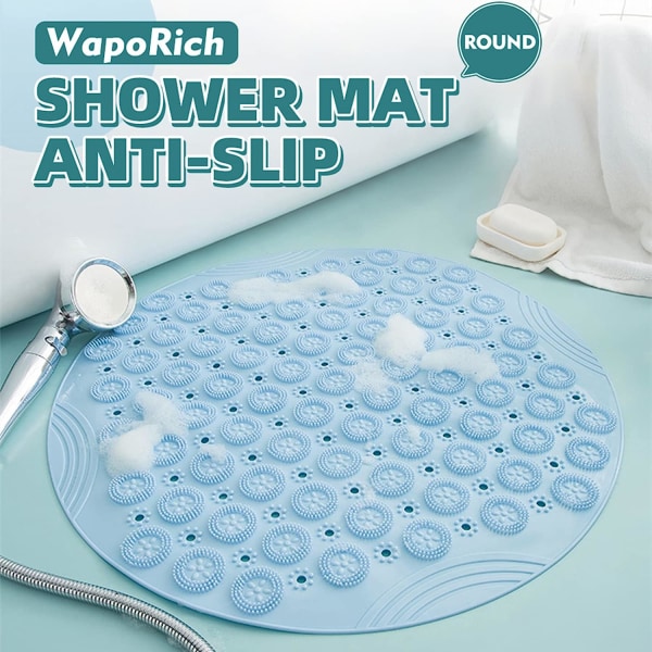 Badrum Dusch PVC Halkskyddsmatta, Rund 55cm Badrum Halkskyddsmatta, Hushåll Duschrum Golvmatta