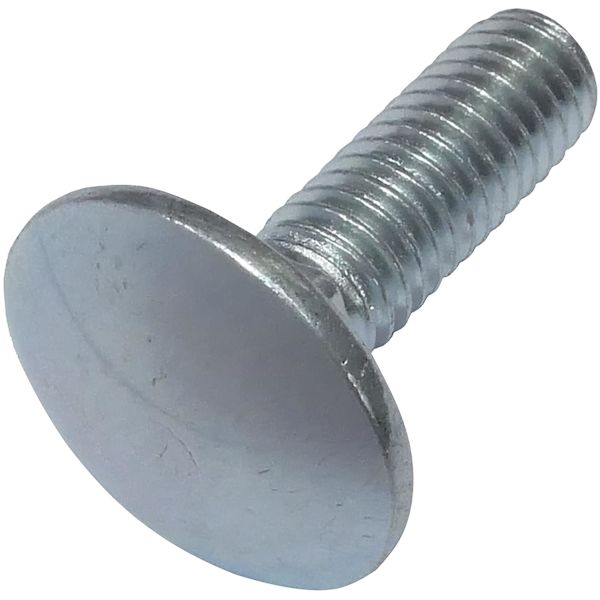C48981 - Set med 10 vagnsbultar / Rund huvud fyrkantig nacke plog - M6x20mm - Förzinkat stål - DIN 603