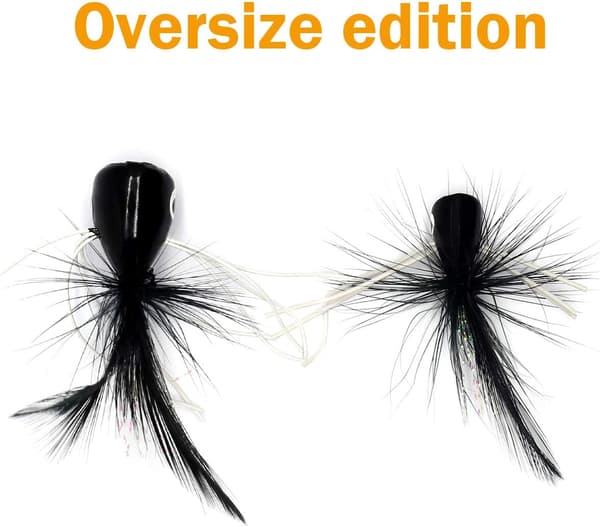Sæt med 10, Feather Fly Hook Barb Fiskegrej Tilbehør