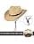 Panama Fedora Hat til Kvinder - Cowboyhat i Strå - Strandhat - Bredskygget Solhat