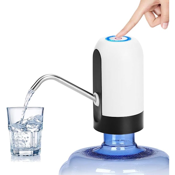 Vattendispenser Elektrisk Portabel USB-Laddning Vattenflaskpump (Vit) White