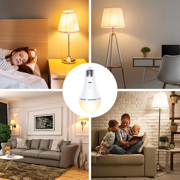 USB-C-latattava lamppu kaukosäätimellä, E26 9W himmennettävä LED-lamppu kosketusohjauksella ja ajastustoiminnolla, 3 väriä 50W
