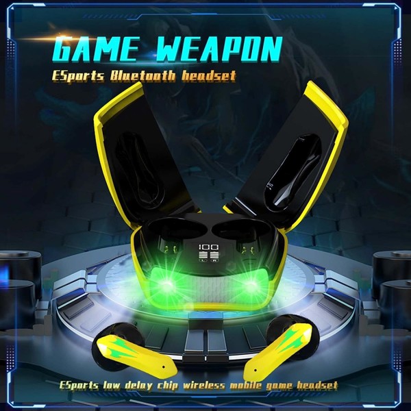 Nya Scissor Gate Headset Low Delay E-sports Game Hörlurar, Bluetooth trådlösa hörlurar