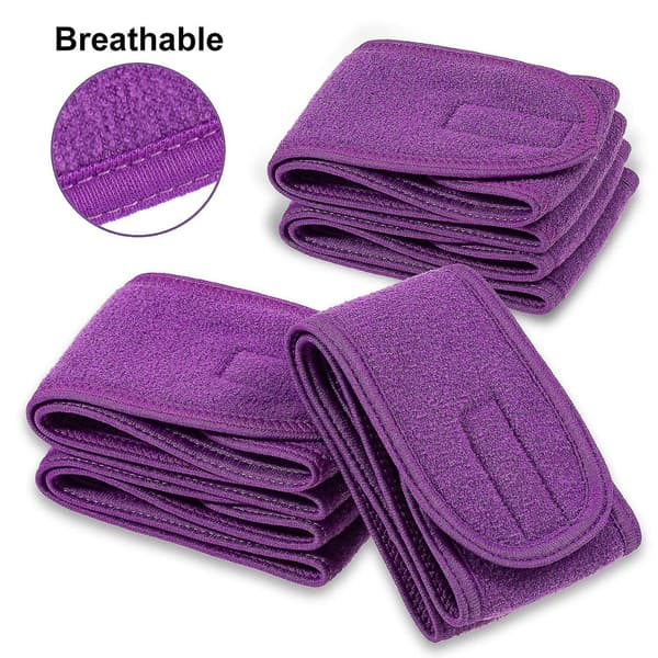 4 stk. Spa-hodebånd, sminkehodebånd, elastisk frotté-hodebånd for sport, yoga og dusj