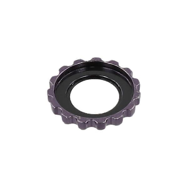Kameraskydd för iPhone 15 Pro/15 Pro Max, kugghjulsform, strassdekor, härdat glas