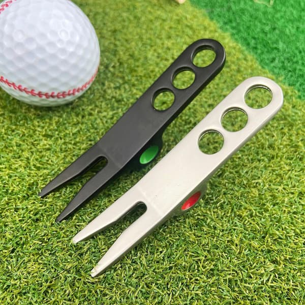 Sort Golf Gaffel Pivot Værktøj Stemplet Aluminium