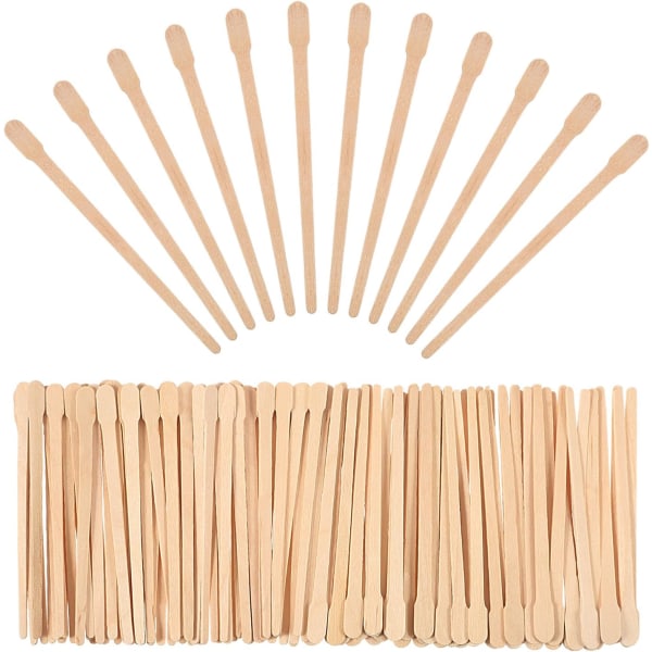 500 Pieces Brow Wax Sticks Small Wax Spatulas Applicator Wood Craft Sticks for Hair Removal Eyebrow Lip