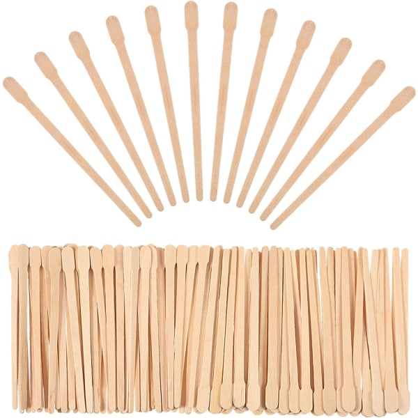 500 st Brow Wax Sticks Små vaxspatlar Applicator Trä hantverkspinnar för hårborttagning Ögonbryn Läpp