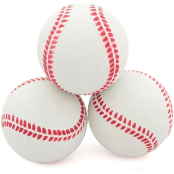 Mjuk baseballgummiövningsstudsboll för nybörjarsportträningsövning 2,8 tum 5 st.