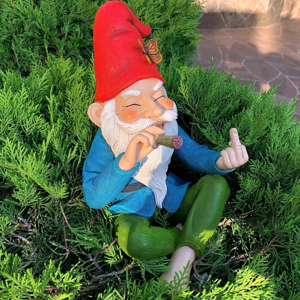 Mood Lab Hagegnom - Avslappet gnom - 9,6 tommer høy statue hagefigur