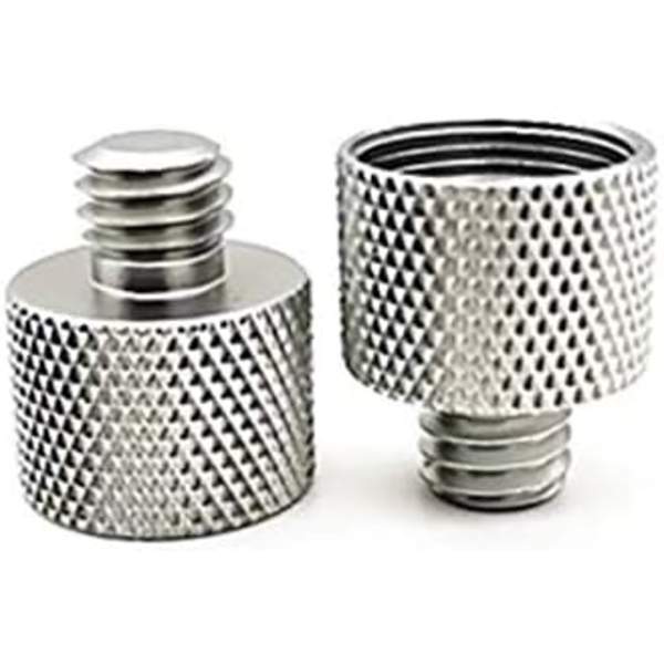 Mikrofoniadapteri 5/8\" - 3/8\" -kolmijalka-kierreadapteri mikrofonitelineen adapterille kolmijalka-adapterille 2 kpl