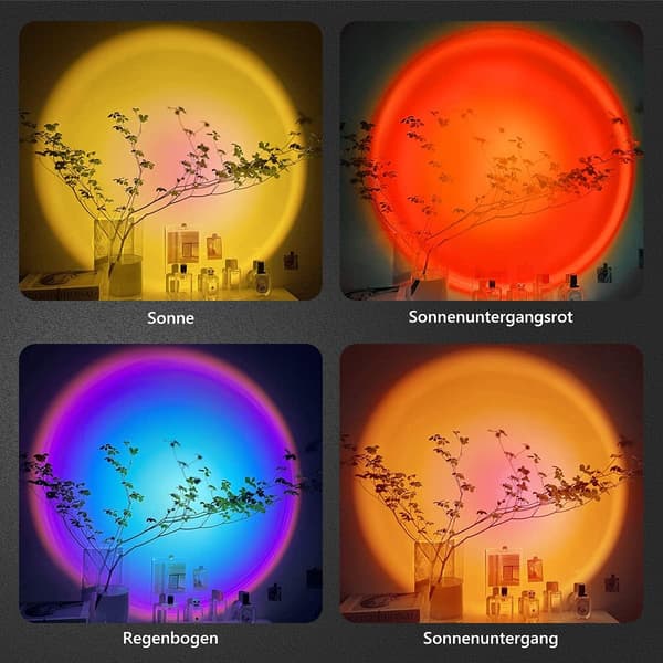 16 farger solnedgangslys, LED-projektor RGB-lys
