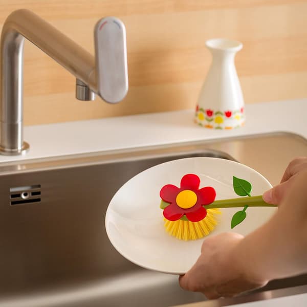 Astianpesuharja, PP, punainen, 7,5 x 7,5 x 25,5 cm